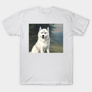 Winter Siberian Husky T-Shirt